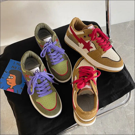 Starry Lace-up Athletic Sneakers - Shoes on Sale Worldwide Shipping
