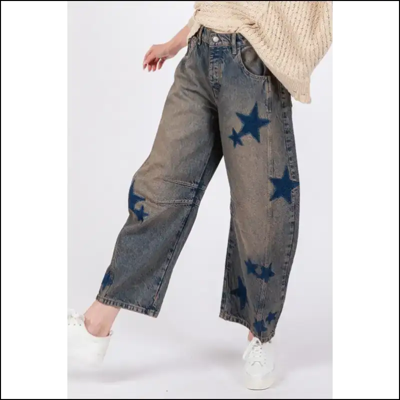 Step Into Star Quality with Needful Things Fig Wide Leg Jeans 😂🌟 - on Sale Worldwide Shipping