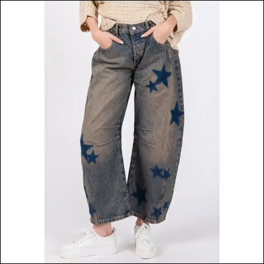 Step Into Star Quality with Needful Things Fig Wide Leg Jeans 😂🌟 - Dark Grey / s - on Sale Worldwide Shipping