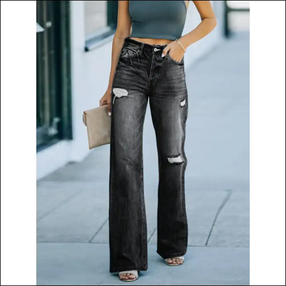 Straight Leg Jeans: Distress your Style not Life! 🎉👖 - Jeans on Sale Worldwide Shipping