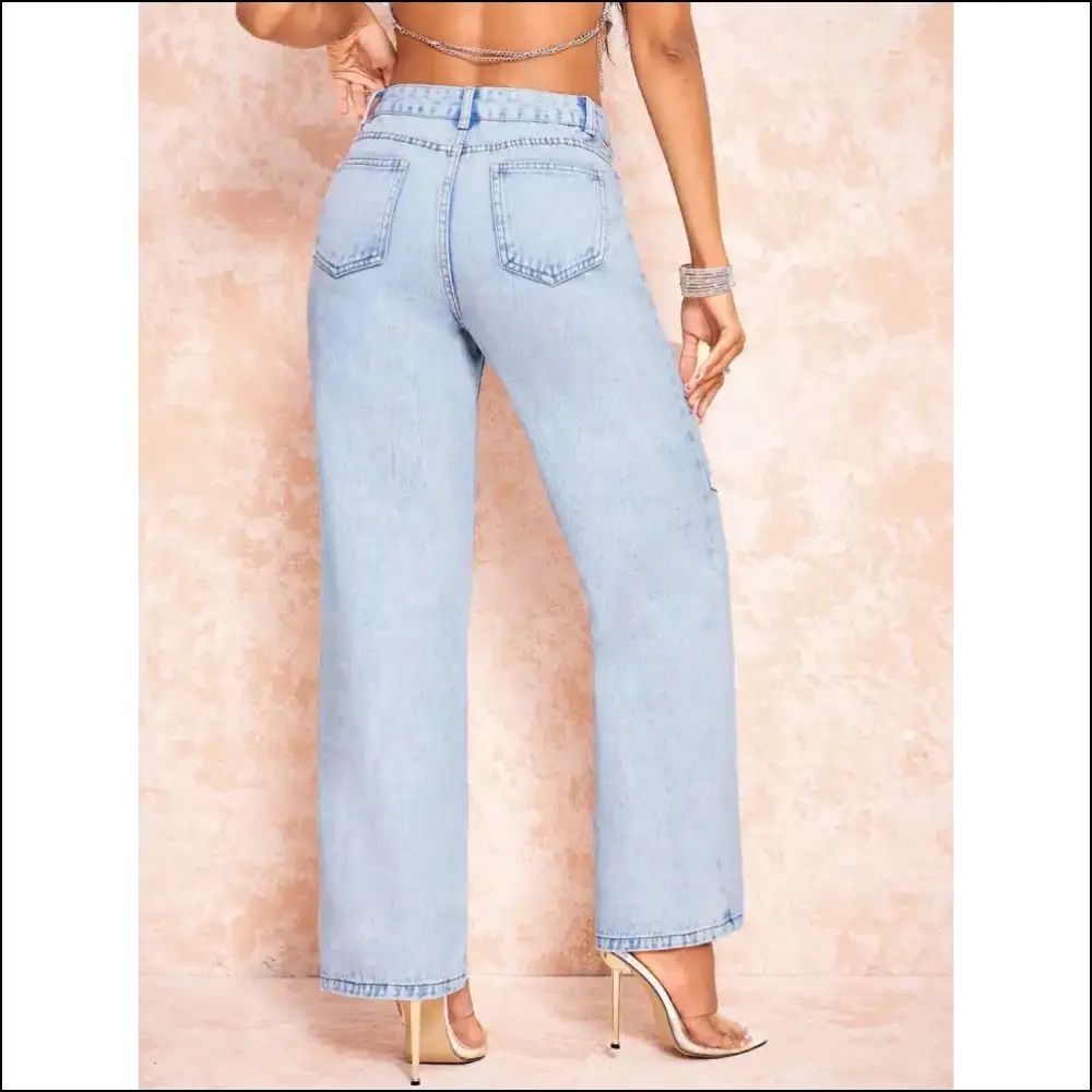Straight Leg Jeans that Make you Feel Like a Supermodel not Sausage 🎉👖 - on Sale Worldwide Shipping