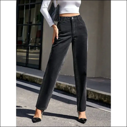 Straight Leg Style: Get Ready to Rock your Pockets with Joy! 😂 - Black / Xl - Jeans on Sale Worldwide Shipping