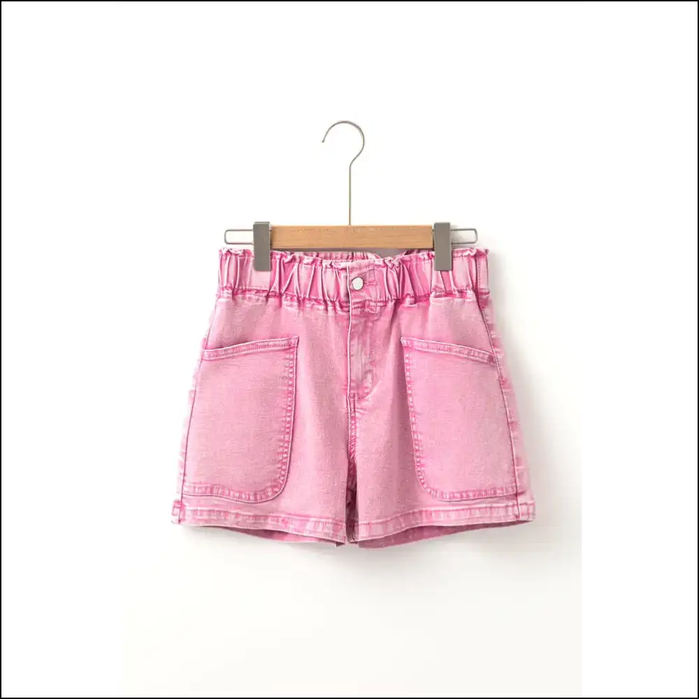 Strawberry Pink High Waisted Denim Shorts: Thighs Problems? 🍓 Needful Things - Shorts on Sale Worldwide Shipping