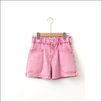 Strawberry Pink High Waisted Denim Shorts: Thighs Problems? 🍓 Needful Things - Shorts on Sale Worldwide Shipping