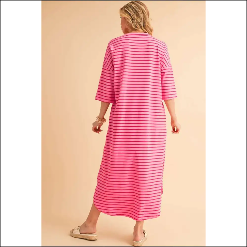 Strawberry Pink Striped Dress: Twirlin Into Trouble! 🍓 Needful Things - Maxi Dresses on Sale Worldwide Shipping