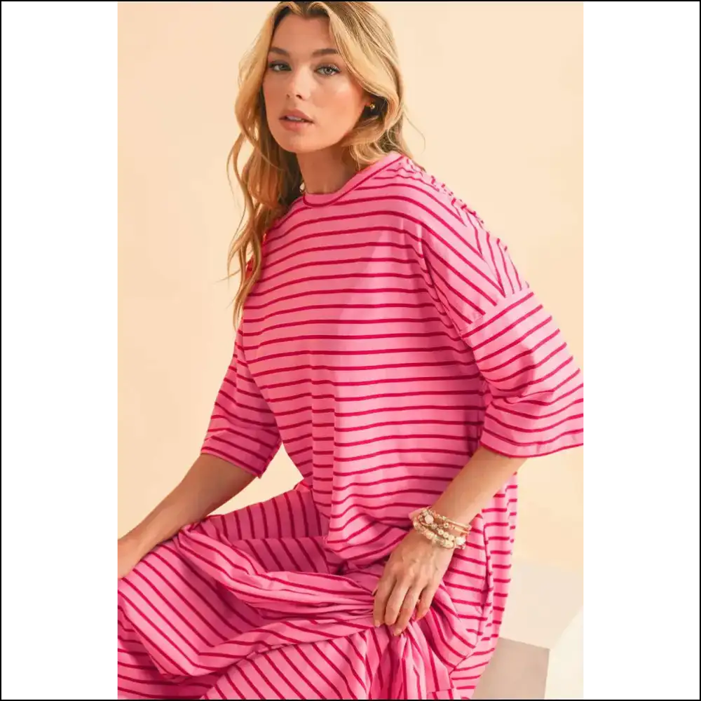 Strawberry Pink Striped Dress: Twirlin Into Trouble! 🍓 Needful Things - Maxi Dresses on Sale Worldwide Shipping
