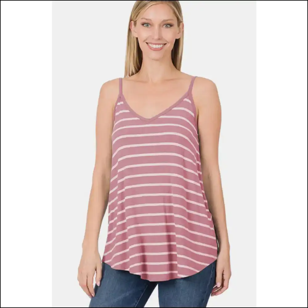 Striped Curved Hem Cami: Summer is Calling and so your Confidence! 🎉 - Tank Tops on Sale Worldwide Shipping