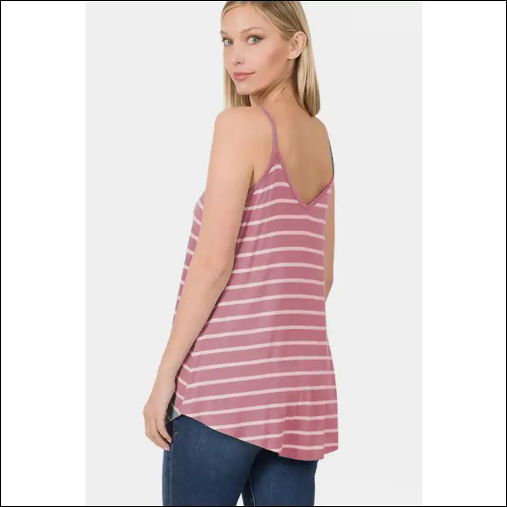 Striped Curved Hem Cami: Summer is Calling and so your Confidence! 🎉 - Tank Tops on Sale Worldwide Shipping