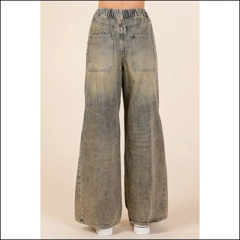 Strut in Style: Chic Washed Wide Leg Jeans to Dazzle your Denim Dreams! 👖✨ - on Sale Worldwide Shipping