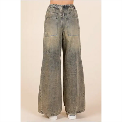 Strut in Style: Chic Washed Wide Leg Jeans to Dazzle your Denim Dreams! 👖✨ - on Sale Worldwide Shipping