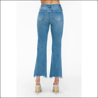 Strut in Style with Needful Things Raw Hem Distressed Jeans - Look Badass! - on Sale Worldwide Shipping