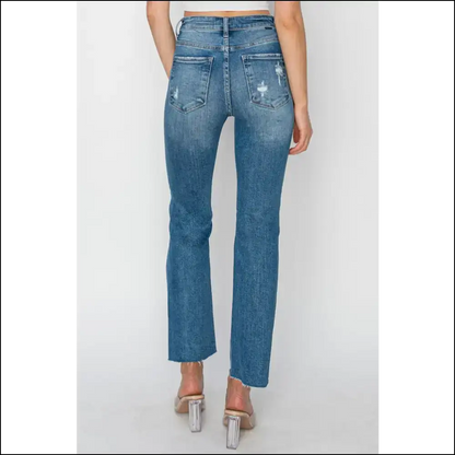 Strut in Style with Risen High Rise Distressed Jeans – Confidence Boosters! 💃 - on Sale Worldwide Shipping