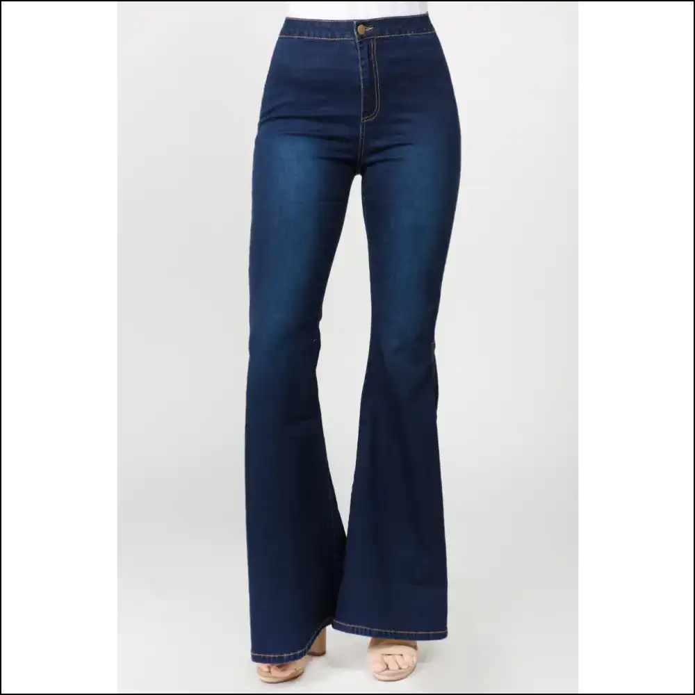 Strut Like you Own the Catwalk in Needful Things Bazi Slit Flare Jeans! 😏👖 - Dark / l - Jeans on Sale Worldwide Shipping