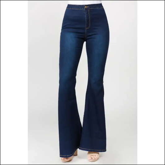 Strut Like you Own the Catwalk in Needful Things Bazi Slit Flare Jeans! 😏👖 - Dark / l - Jeans on Sale Worldwide Shipping