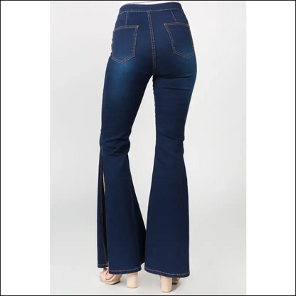 Strut Like you Own the Catwalk in Needful Things Bazi Slit Flare Jeans! 😏👖 - Jeans on Sale Worldwide Shipping