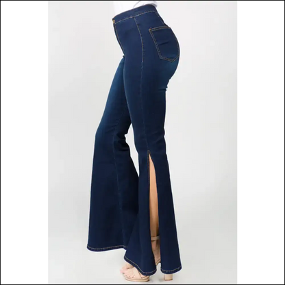 Strut Like you Own the Catwalk in Needful Things Bazi Slit Flare Jeans! 😏👖 - Jeans on Sale Worldwide Shipping