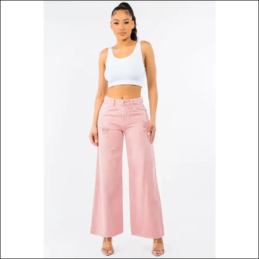 Strut your Stuff in American Bazi High Waist Jeans – Sass Approved! 👖✨ - on Sale Worldwide Shipping