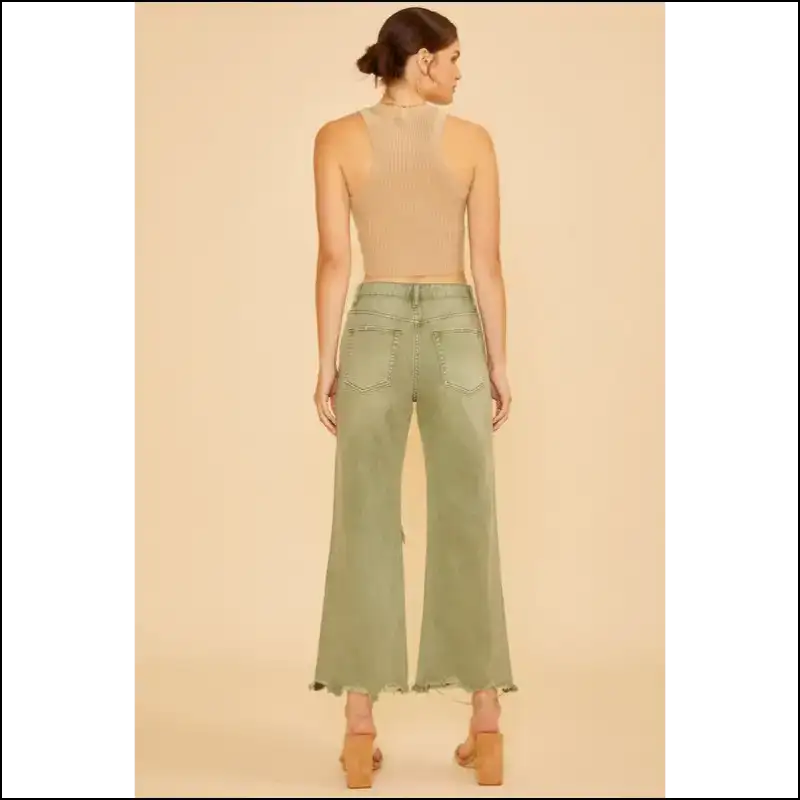 Strut your Stuff in Annie Wear’s Distressed Raw Hem Jeans: Own the Runway! 💃 - Jeans on Sale Worldwide Shipping