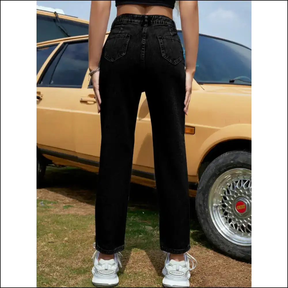 Strut your Stuff in Chic Straight Leg Jeans – Pockets for Days! - on Sale Worldwide Shipping