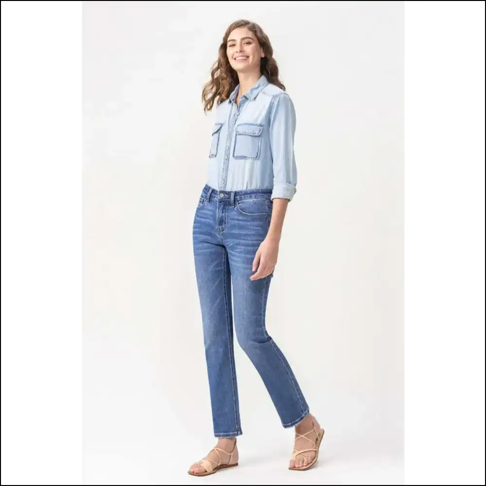 Strut your Stuff in Maggie Midrise Slim Jeans: Confidence Never Looked so Good! ✨ - Jeans on Sale Worldwide Shipping