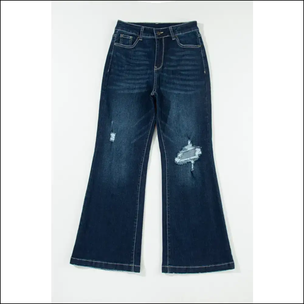 Strut your Stuff in Needful Things Distressed Wide Leg Jeans - Confidence Unleashed! 💃 - on Sale Worldwide Shipping