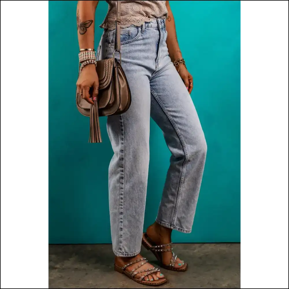 Strut your Stuff in Needful Things Pocketed Mid-rise Waist Jeans 😂 - on Sale Worldwide Shipping