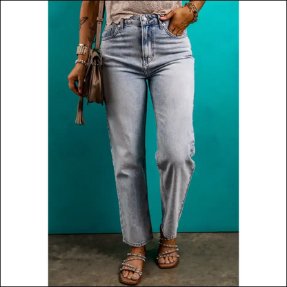 Strut your Stuff in Needful Things Pocketed Mid-rise Waist Jeans 😂 - on Sale Worldwide Shipping
