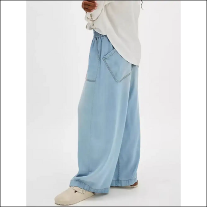 Strut your Stuff in our Chic Wide Leg Jeans - Confidence Never Looked so Good! - on Sale Worldwide Shipping