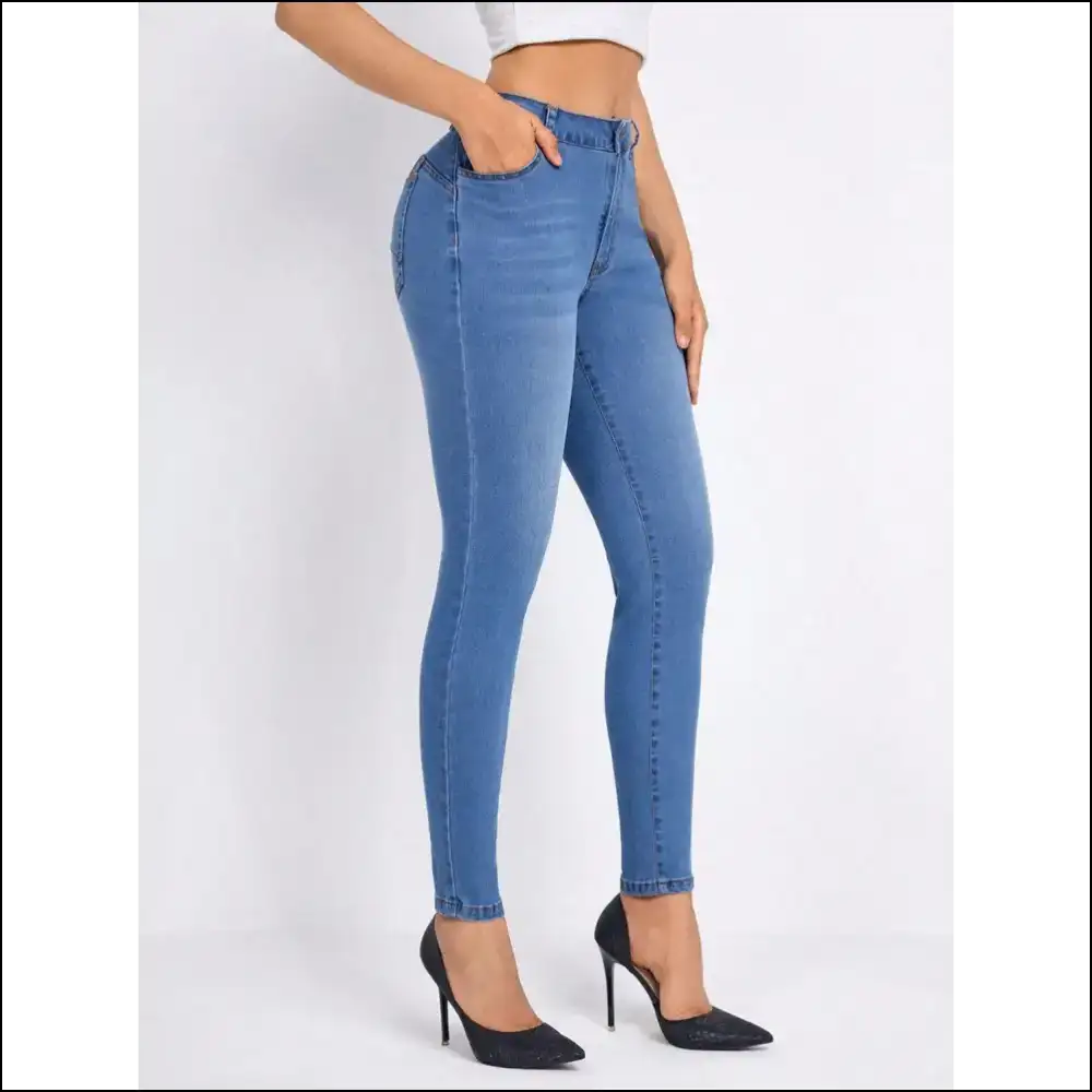 Strut your Stuff in Playful High Rise Skinny Jeans from Needful Things! 💃 - on Sale Worldwide Shipping