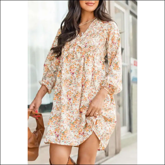 Sunshine Vibes Yellow Boho Floral Dress: Ditch Pants Embrace Chaos! ?️🌼 Needful Things - s - Short Dresses on Sale Worldwide Shipping
