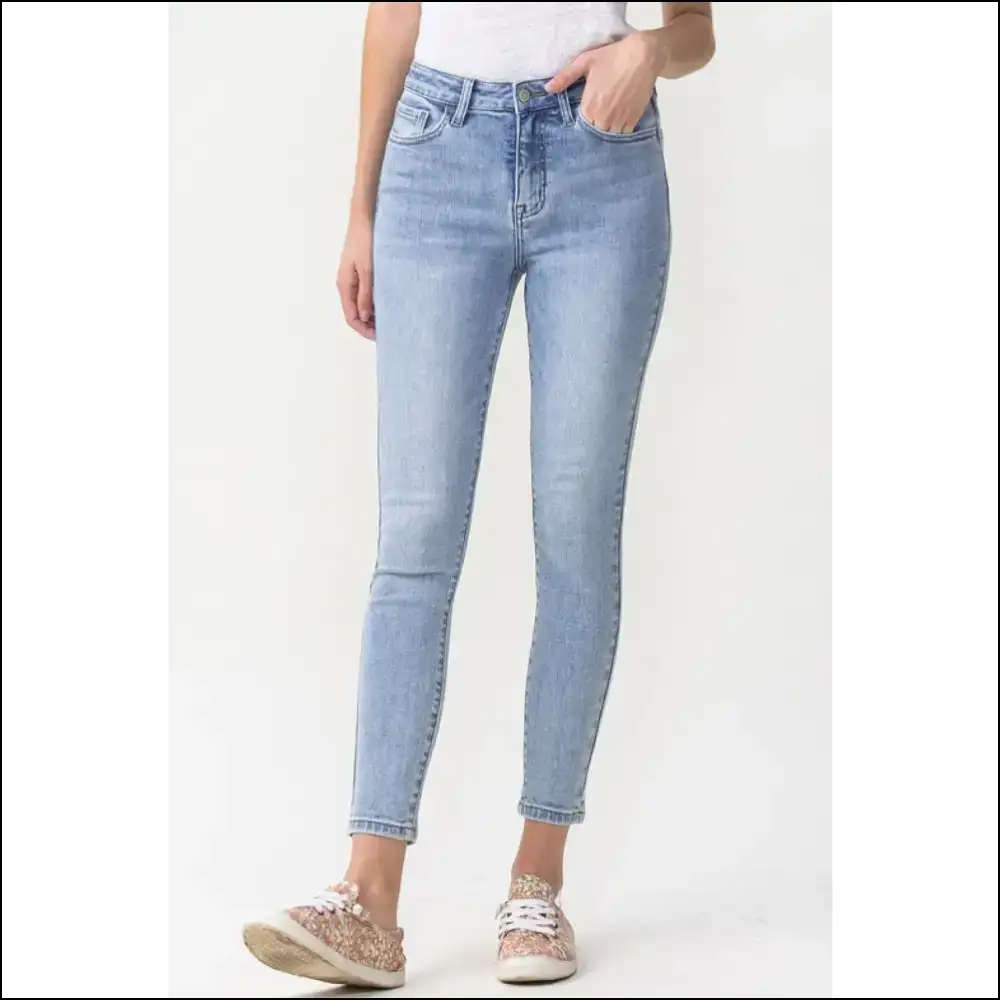 Talia High Rise Crop Skinny Jeans: your New Best Friends – no Commitment Needed! 😂 - Light / 24 - Jeans on Sale Worldwide Shipping
