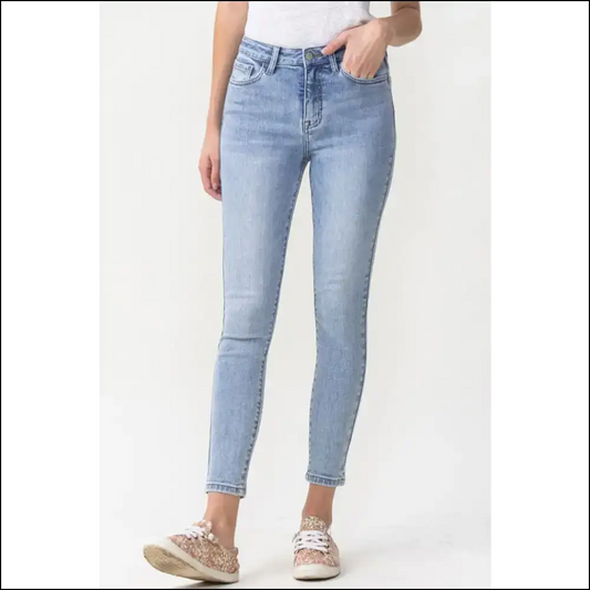 Talia High Rise Crop Skinny Jeans: your New Best Friends – no Commitment Needed! 😂 - Light / 24 - Jeans on Sale Worldwide Shipping