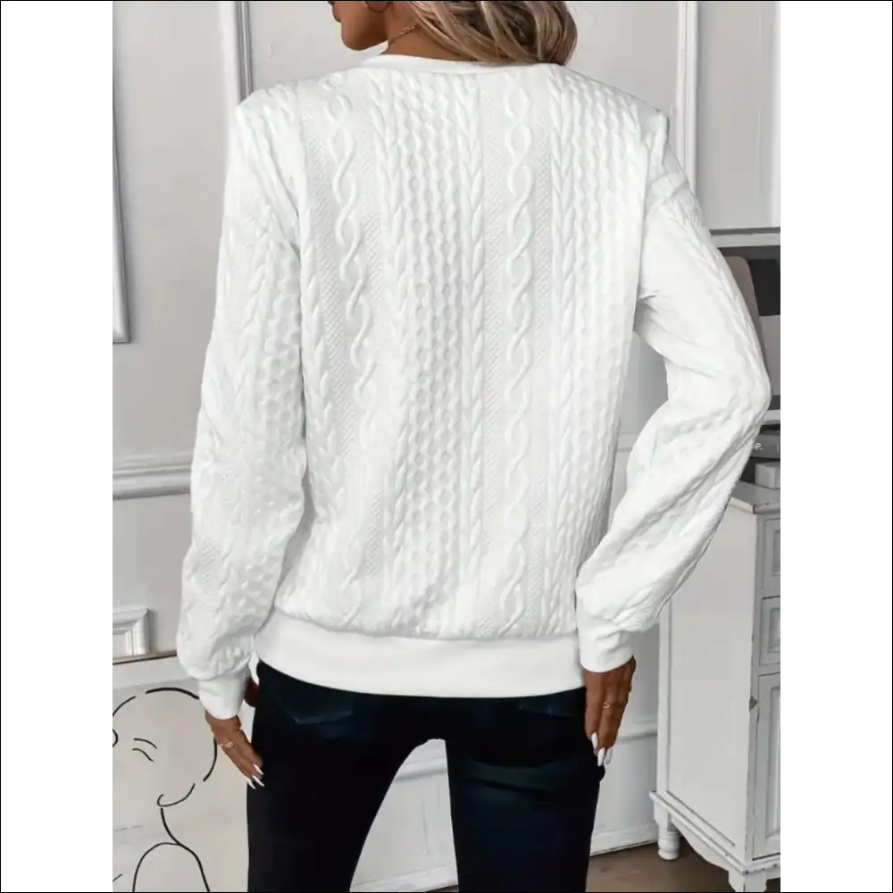 Texture Half Zip Long Sleeve Sweatshirt - Sweatshirts & Hoodies on Sale Worldwide Shipping