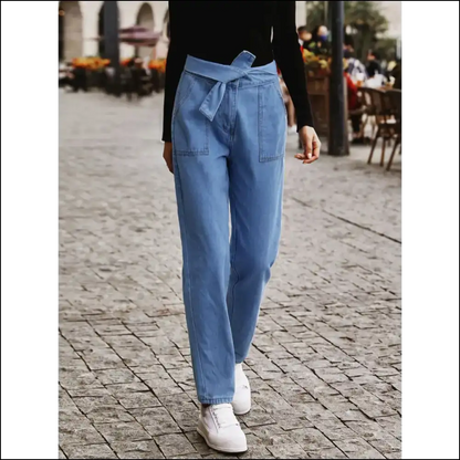 Tied Straight Jeans: Because Life is too Short for Boring Pants 😄👖 - Jeans on Sale Worldwide Shipping
