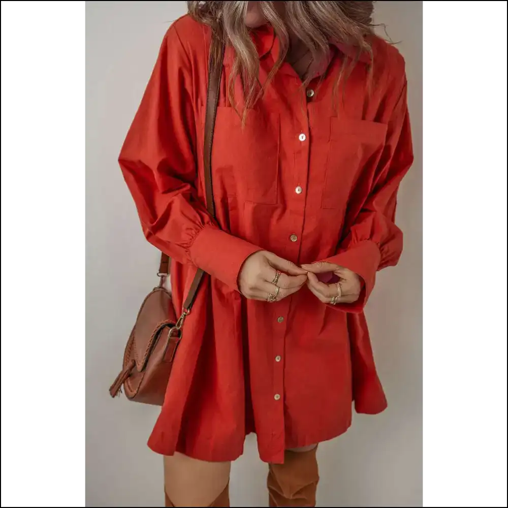 Tomato Red Bishop Sleeve Dress: so Hot It’s Ketchup! 🍅 Needful Things - Short Dresses on Sale Worldwide Shipping