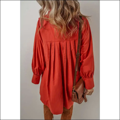 Tomato Red Bishop Sleeve Dress: so Hot It’s Ketchup! 🍅 Needful Things - Short Dresses on Sale Worldwide Shipping
