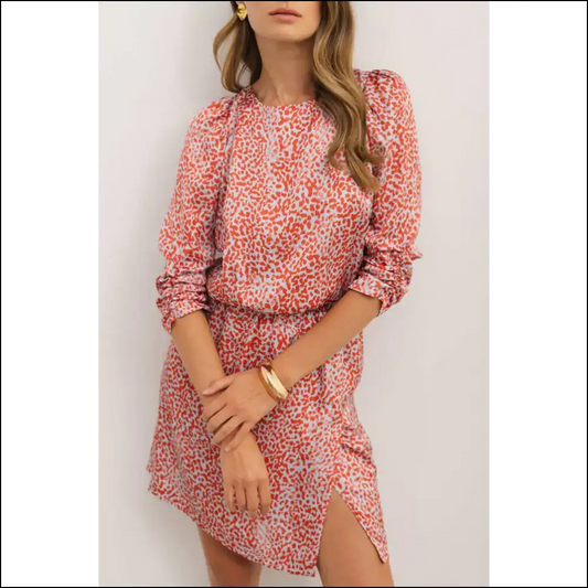Tomato Red Leopard Print Dress: Hear me Roar (and Look Hot) 🐆 Needful Things - s - Short Dresses on Sale Worldwide Shipping