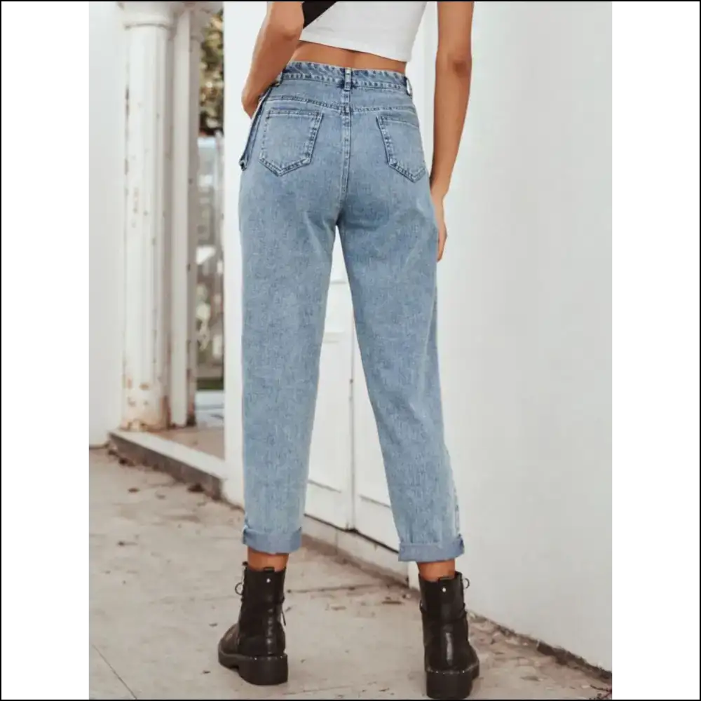 Transform your Life with High Waist Straight Leg Jeans from Needful Things! 😂 - on Sale Worldwide Shipping