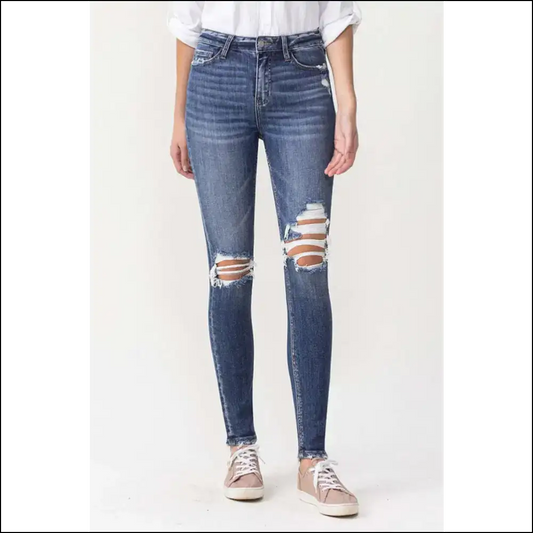 Transform your Outfit with Lovervet Hayden High Rise Skinny Jeans – Denim Euphoria! 🎉👖 - Medium / 24 - on Sale Worldwide Shipping
