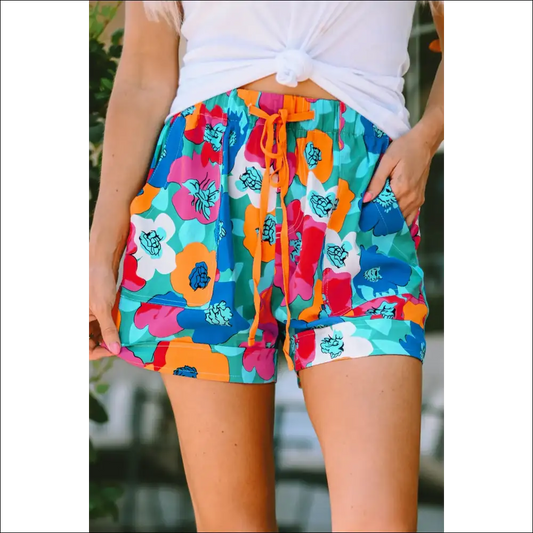 Trendy Drawstring High Waist Shorts for Stylish Women - Multicolor / s - on Sale Worldwide Shipping