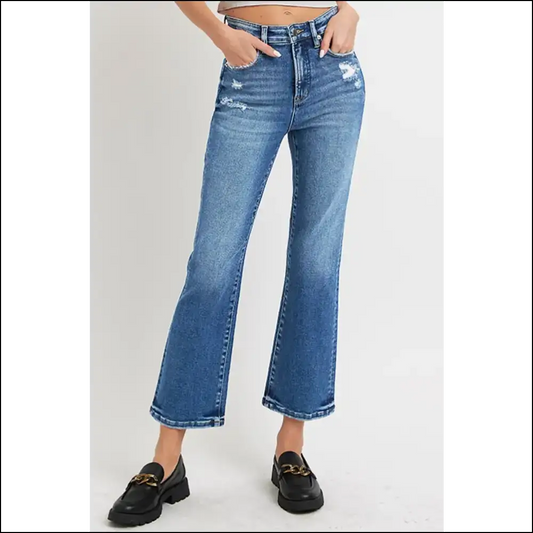 Tummy Control High Rise Jeans: Because who Needs Abs when you have Style? 😄👖 - Dark / 3xl - Jeans on Sale Worldwide Shipping