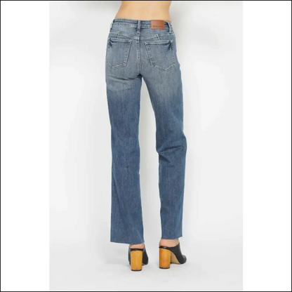 Tummy Control Straight Jeans: Confidence in Every Curve no Apologies! 😂💃 - Jeans on Sale Worldwide Shipping
