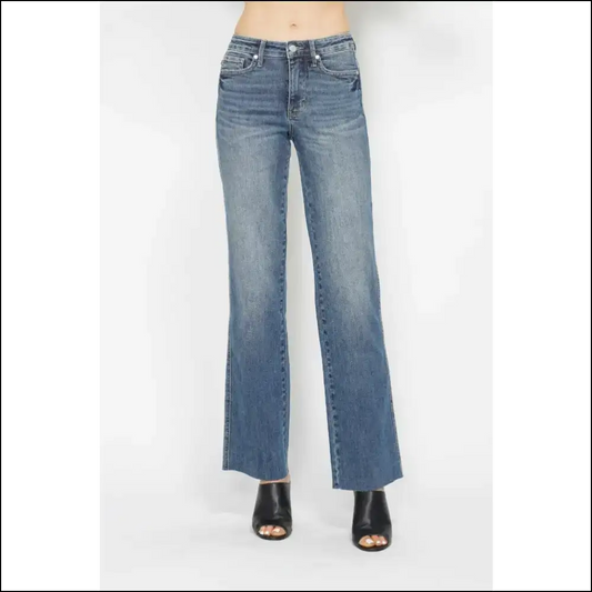 Tummy Control Straight Jeans: Confidence in Every Curve no Apologies! 😂💃 - Medium / 18w - Jeans on Sale Worldwide Shipping