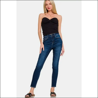 Twisted Sweetheart Neck Ruched Top - Tank Tops on Sale Worldwide Shipping
