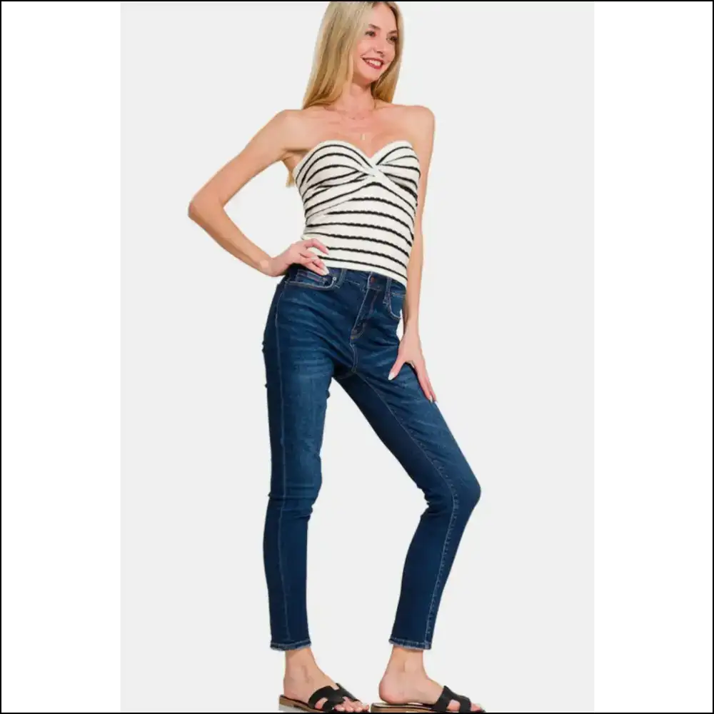 Twisted Sweetheart Striped Tube Top - Tank Tops on Sale Worldwide Shipping