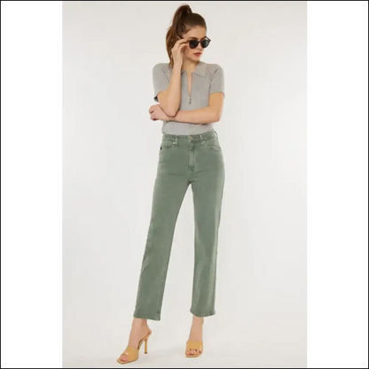 Ultimate 90s Throwback: Needful Things Ultra High Rise Straight Vibes! 🍏✨ - Jeans on Sale Worldwide Shipping