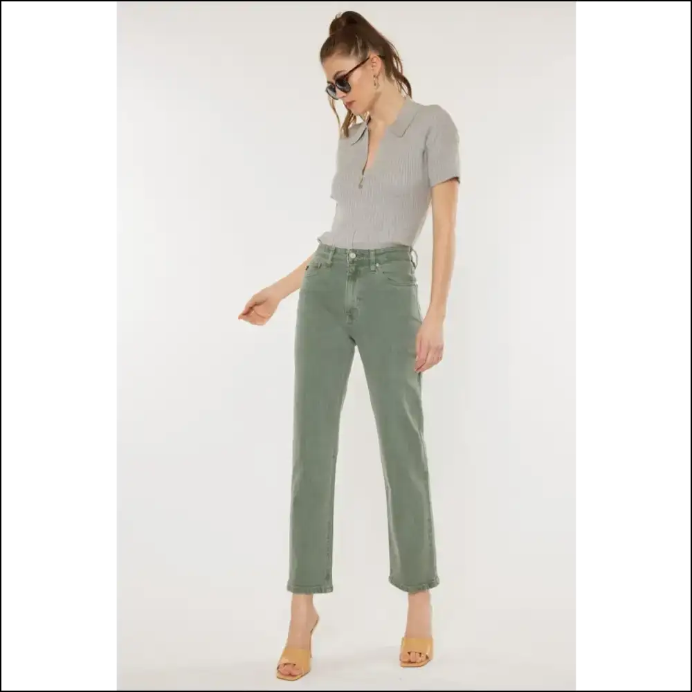 Ultimate 90s Throwback: Needful Things Ultra High Rise Straight Vibes! 🍏✨ - Jeans on Sale Worldwide Shipping