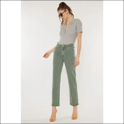 Ultimate 90s Throwback: Needful Things Ultra High Rise Straight Vibes! 🍏✨ - Jeans on Sale Worldwide Shipping