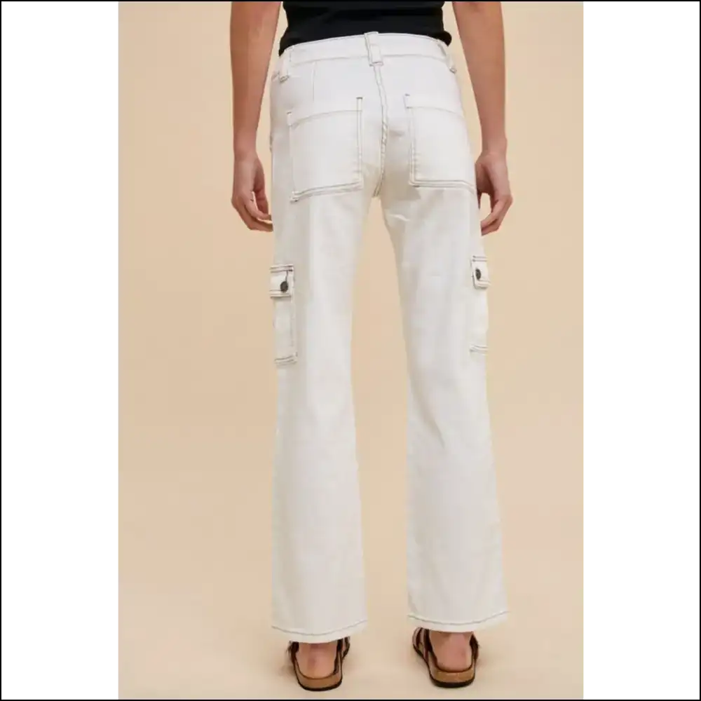 Unleash your Inner Boss Babe in Annie Wear Chic Straight Leg Cargo Jeans! 💥😂 - Jeans on Sale Worldwide Shipping