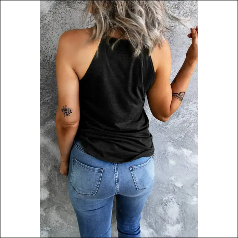 Unleash your Inner Bull with our Fiercely Bold Graphic Round Tank - Tops on Sale Worldwide Shipping